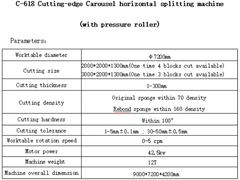C-618 Máquina de corte horizontal de carrusel de última generación (con rodillo a presión)