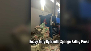 Empacadora de esponja hidráulica industrial: cuerpo de acero, piezas premium, descarga continua y automatización personalizada