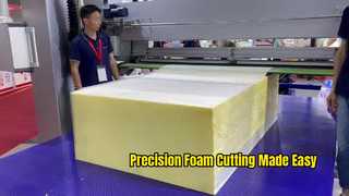 Máquina cortadora de espuma horizontal precisa para fábricas