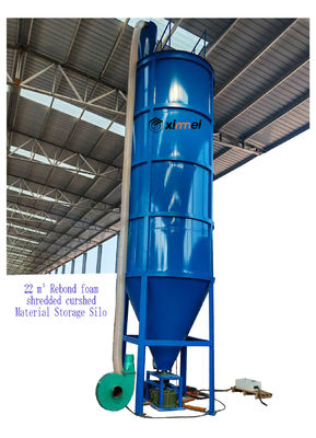 22 M3 Tanque de almacenamiento de material de espuma de rebote Reciclar espuma de PU triturado triturado Silo de agitación Para máquina de espuma de vapor