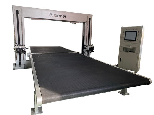 Máquina CNC automática de corte de espuma con doble cuchilla oscilante y tolerancia de ±0.5 mm para bloques de 3000x2300x1300 mm