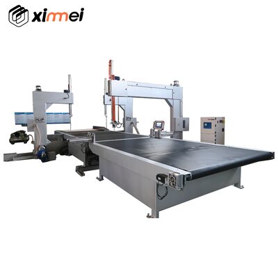 Máquina de corte de esponja Cuchillo de banda vertical PLC Control HMI Bloque de espuma Recortado Dividiendo a tira EPE PU aislamiento Escudero de algodón EVA Lana de roca panal de miel Junta de papel Fibra de coco sin dibujo CAD