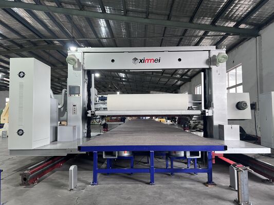 Máquina de corte horizontal de espuma de 2200 mm de ancho ±0.05 mm de tolerancia para corte de esponja de lámina larga y máquina de laminación de corte de espuma de PU